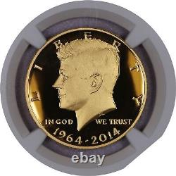 2014 W 50C Proof High Relief Kennedy 50th Anniversary 3/4 oz Gold NGC PF70 UC ER