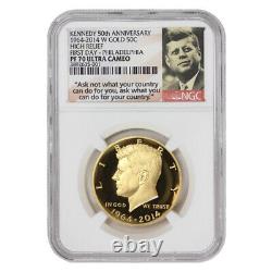 2014-W 50c Gold Kennedy High Relief NGC PF70UCAM FDOI Philadelphia Commemorative