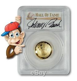 2014-W $5 Gold Baseball Coin PCGS PR70 Hand-Signed By Johnny Bench