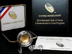 2014 W $5 Proof Gold National Baseball Hall of Fame Coin Box & COA ECC&C, Inc