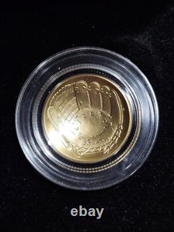 2014-W BASEBALL HALL OF FAME $5 Gold Coin Commemorative withCase NO Box NO COA