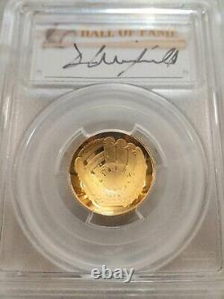 2014 W BASEBALL HALL OF FAME HAND SIGNED $5 GOLD COIN SET (10 pieces total)