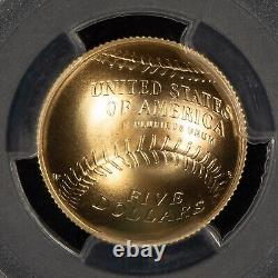 2014-W G$5 Baseball HOF Gold Commemorative Coin PCGS MS 70 SKU-G4198