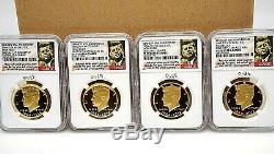 2014 W Kennedy 4-3/4 Oz Gold First Day 50th Anniversary Chi, D, P, Wa Dc, Pf 70 Uc