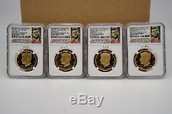 2014 W Kennedy 4-3/4 Oz Gold First Day 50th Anniversary Chi, D, P, Wa Dc, Pf 70 Uc