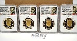 2014 W Kennedy 4-3/4 Oz Gold First Day 50th Anniversary Chi, D, P, Wa Dc, Pf 70 Uc