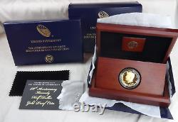 2014-W Kennedy Half Dollar 3/4 oz Gold Commemorative Proof Box & COA US Mint