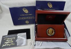 2014-W Kennedy Half Dollar 3/4 oz Gold Commemorative Proof Box & COA US Mint