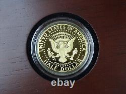 2014-W Kennedy Half Dollar 3/4 oz Gold Commemorative Proof Box & COA US Mint