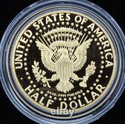 2014-W Kennedy Half Dollar 3/4 oz Gold Commemorative Proof Box & COA US Mint