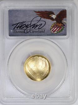 2014-W PCGS US Gold $5 National Baseball HoF Commemorative BU MS70 Cleveland Sig