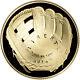 2014-w Us Gold $5 Baseball Hall Of Fame Commemorative Proof Coin In Capsule