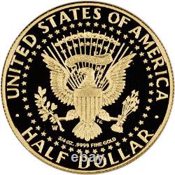 2014 W US Gold Half-Dollar Kennedy 50th Anniversary Proof 50C in OGP