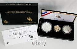 2015 3-Coin U. S. Marshals Commemorative Proof Set with Box and COA Gold + Silver