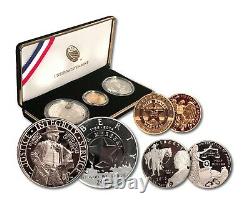 2015 3-Coin U. S. Marshals Commemorative Proof Set with Box and COA Gold + Silver