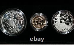 2015 3-Coin U. S. Marshals Commemorative Proof Set with Box and COA Gold + Silver