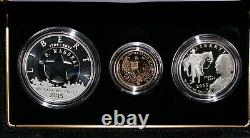 2015 3-Coin U. S. Marshals Commemorative Proof Set with Box and COA Gold + Silver