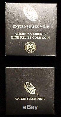 2015 American Liberty High Relief 1 oz Gold Coin withBox & COA Faint obv scratch