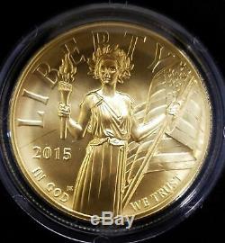2015 PROOF $100. ULTRA HIGH Liberty High Relief 1 oz Gold Coin withBox & COA