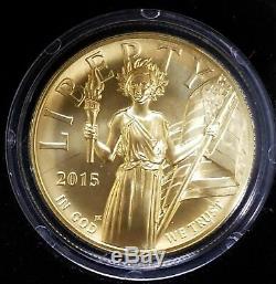 2015 PROOF $100. ULTRA HIGH Liberty High Relief 1 oz Gold Coin withBox & COA
