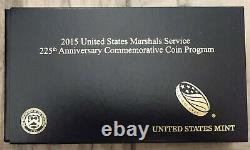 2015 US Marshals Service 225th Anniversary 3 Coin Set with Box Gold Silver