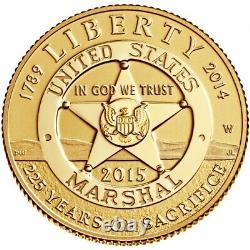 2015 US Marshals Service 225th Anniversary GEM Proof $5 Gold Coin LOW MINTAGE