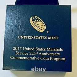 2015 US Marshals Service 225th Anniversary GEM Proof $5 Gold Coin LOW MINTAGE