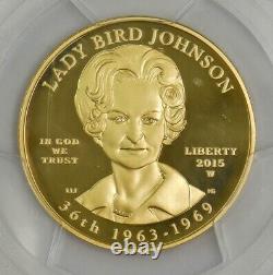 2015-W $10 Lady Bird Johnson First Strike Spouse Gold PR69 DCAM PCGS 934328-6