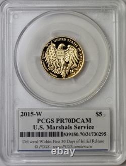 2015-W $5 USMS Commemorative Gold Coin PCGS PR70DCAM