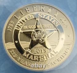 2015 W ANACS Proof 70 Deep Cameo U. S. Marshals 225th Anniversary Gold $5 Coin