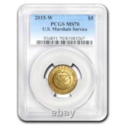 2015-W Gold $5 Commem U. S. Marshals Service MS-70 PCGS