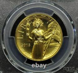2015-W PCGS MS70 First Strike High Relief $100 Gold American Liberty 101DUD