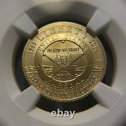 2015 W U. S. Marshals Service Gold Commemorative $5 Tenth 1/10 Ounce NGC MS70