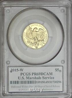 2015-W United States Marshals Service Gold Commemorative Coin PCGS PR69DC 1st St