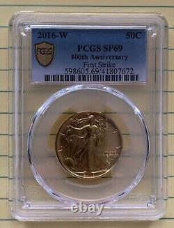 2016 100th Anniversary Centennial Walking Liberty Gold Coin PCGS SP69