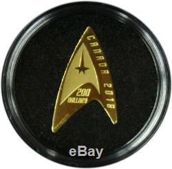 2016 $200.9999 Gold Star Trek Delta coin - ONLY 1,500 MINTED