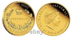 2016 Australia Half Sovereign Gold Proof Coin Proof $15 Coin 1500 Mintage