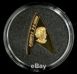 2016 Canada. 9999 Fine Gold Coin $200- Delta Star Trek Coin