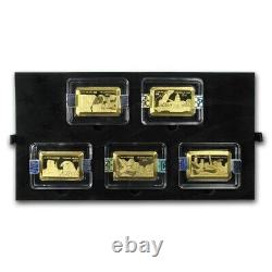 2016 Fiji American Eagle Anniversary Set Gold 5x1 Gram Gold Bars $5 Legal Tender