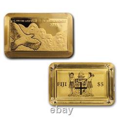 2016 Fiji American Eagle Anniversary Set Gold 5x1 Gram Gold Bars $5 Legal Tender