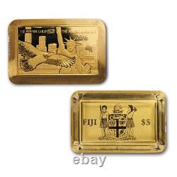 2016 Fiji American Eagle Anniversary Set Gold 5x1 Gram Gold Bars $5 Legal Tender