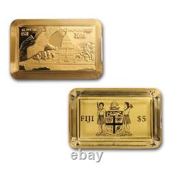 2016 Fiji American Eagle Anniversary Set Gold 5x1 Gram Gold Bars $5 Legal Tender