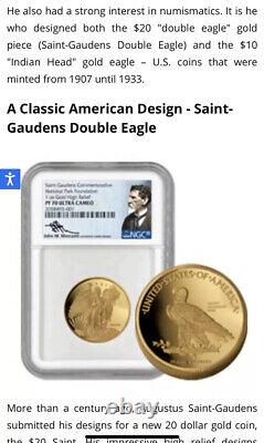 2016 Gaudens Commemorative 1oz Gold High Relief Original Design, matching silver