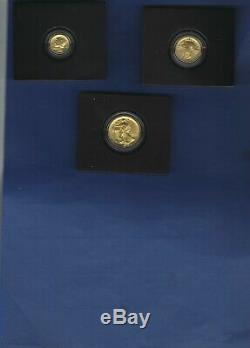 2016 Gold Liberty Centennial 3 Coin Set Mercury Dime, Standing Qtr, Walking Half