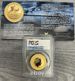 2016-P $100 Pearl Harbor Perth Mint 1 oz. 9999 Gold Coin PCGS MS70