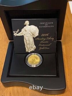 2016 Standing Liberty Quarter Centennial Gold Coin in US Mint box