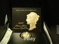 2016 U. S. Gold Mercury Dime Centennial Commemorative Coin 1/10 Oz. Mint In Box