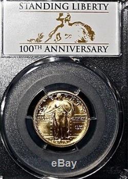 2016 W 10c, 25c, 50c 100th Anniv. 24kt Gold 3 Coin Set All Pcgs 1st. Strike Sp70