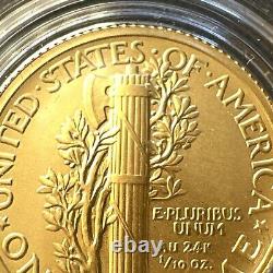 2016-W 1/10 oz Gold Mercury Dime Centennial (withOGP) Rare and Beautiful Coin
