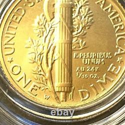 2016-W 1/10 oz Gold Mercury Dime Centennial (withOGP) Rare and Beautiful Coin